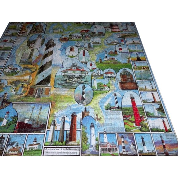 White Mountain Jigsaw Puzzles ~ American Lighthouses ~ 1000 Piece Puzzle - Picture 4 of 7